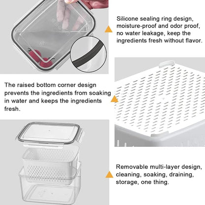 3Pack Fridge Food Storage Container Set - Image 5