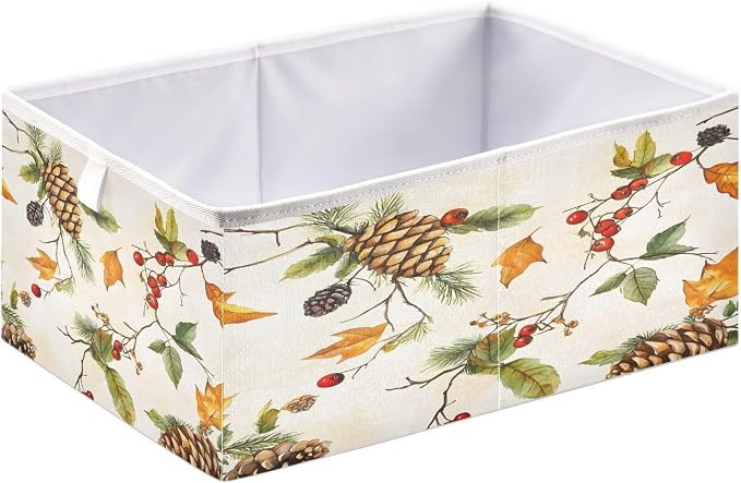 Autumn Leaves Pine Cones Closet Organizers Storage Cubes Storage Bins Shelf - Image 2