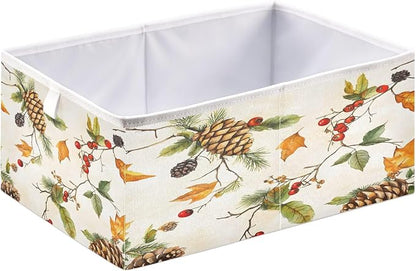 Autumn Leaves Pine Cones Closet Organizers Storage Cubes Storage Bins Shelf - Image 2