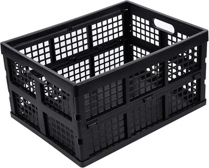 3-Pack Plastic Collapsible Storage Crates-30L, Foldable Plastic Crates - Image 2
