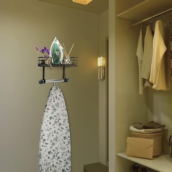 TJ.MOREE Ironing Board Hanger Wall Mount- Laundry Room Decor- Iron and Ironing - Image 4