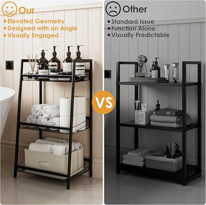 Masupu 3 Tier Bathroom Shelf, Bathroom Organizer and Storage - Image 4