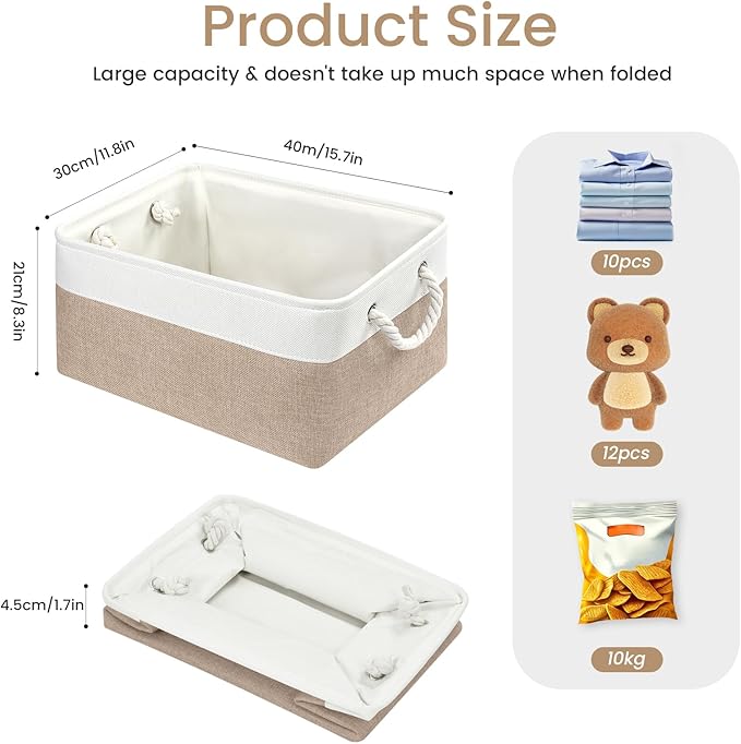 15.7x11.8x8.26 Inch Fabric Large Storage Bins - Image 5