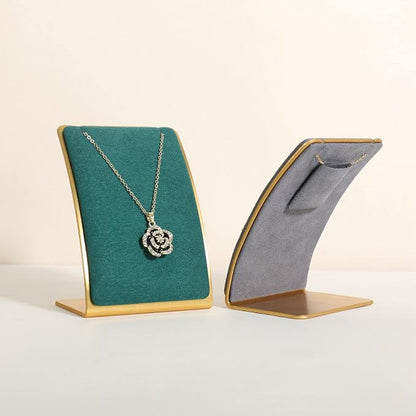 GemeShou Green Necklace display stand, Velvet Jewelry necklace display holder - Image 5