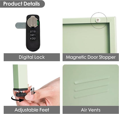 Metal Locker Storage Cabinets Lockable Single File Storage Cabinet - Image 4