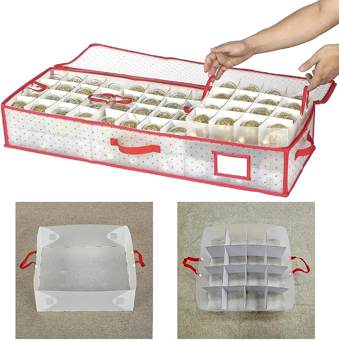 Sattiyrch Plastic Christmas Ornament Storage Box - Image 4