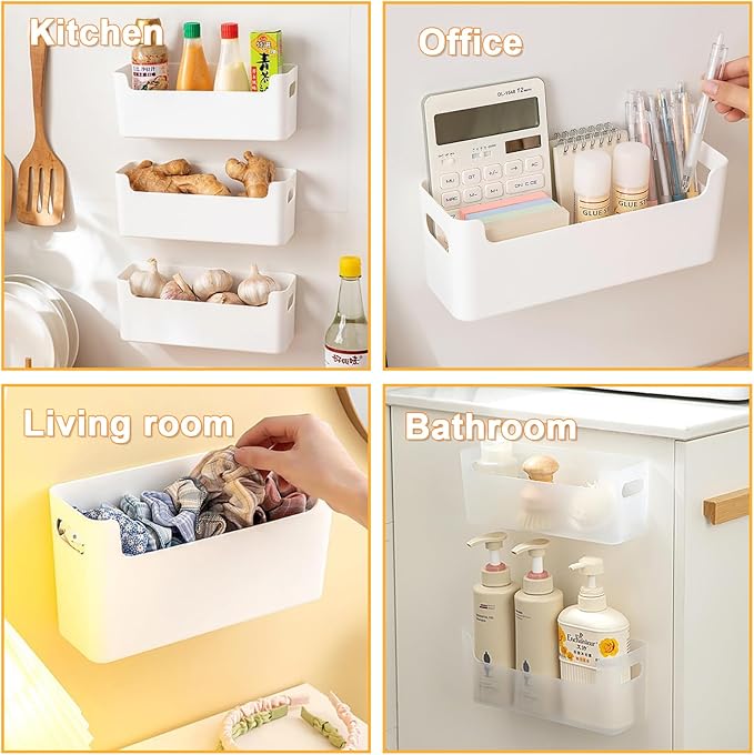 2 Pcs Kitchen Cabinet Door Organizer, Adhesive Mount Inside Cabinet Door Storage - Image 5