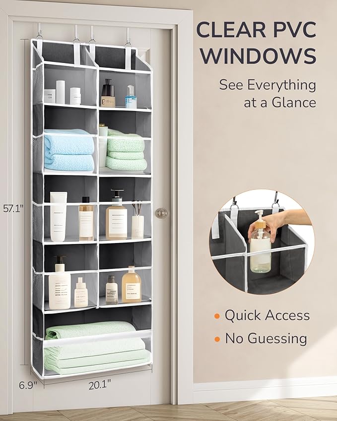 ULG Over the Door Organizer, 5-Tier Extra Large Hanging Storage - Image 2