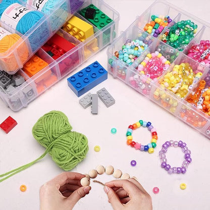 Bead Organizer 3 Tier 30 grid Stackable Craft Tackle Storage Container | - Image 5