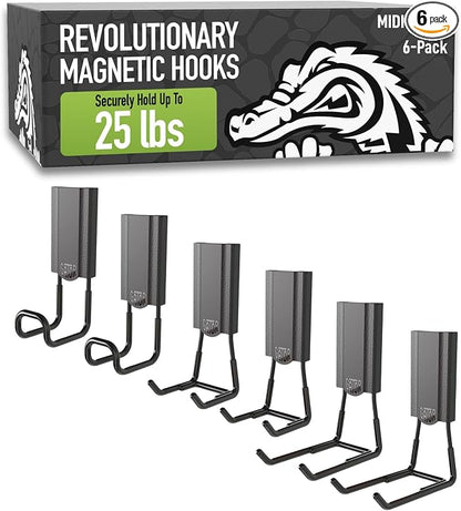 GATOR MAGNETICS MIDI 2.5 & 4" Open Hooks, 25 lb Heavy Duty Magnetic Hooks by GatorMagnetics