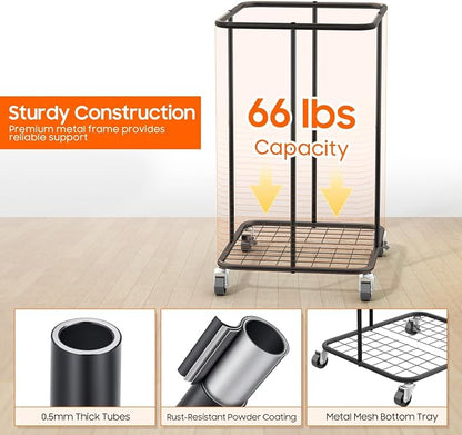 150L Laundry Hamper with Wheels, Rolling Laundry Basket with Metal Frame and - Image 6
