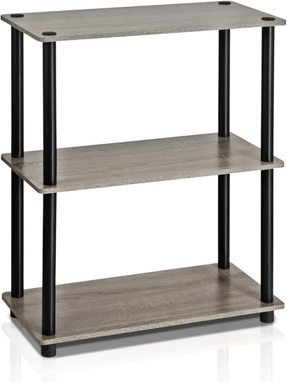 Furinno TURN-N-TUBE Storage Shelves, 3-Tier Book Shelf, Corner Shelf, Toolless - Image 4