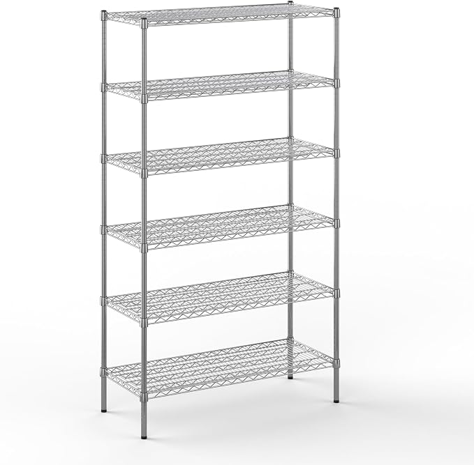18" Deep x 42" Wide x 74" Height Wire Shelving Kit | 6-Tier | NSF Commercial by Regal+Altair