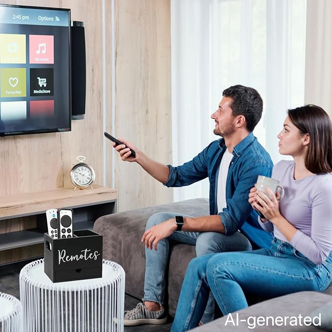 Remote Control Holder, 2 Slot TV Remote Holder& Desk Organizer - Image 6