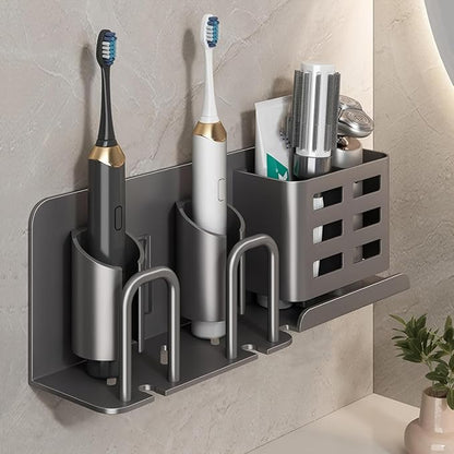 Electric Toothbrush Holder Wall Mounted, Aluminum Bathroom Organizer by Unknown