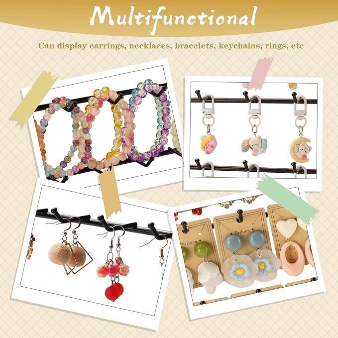 Earring Stand Display for Selling, Wood Earring Rack Tower Display Holder Stand - Image 4