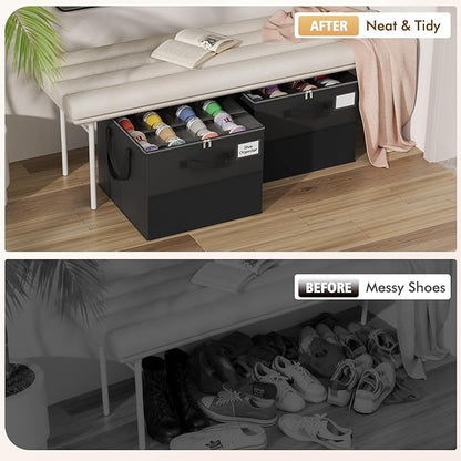 Large Reinforced 2 Pack Shoe Organizer - Image 4