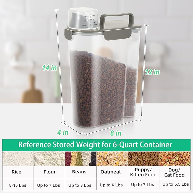 TBMax Airtight Rice Container 10 Lbs, Cereal Dispenser, Pet Cat Dog Food - Image 2