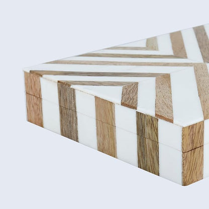 Handicrafts Home White Decorative Storage Box - Image 5