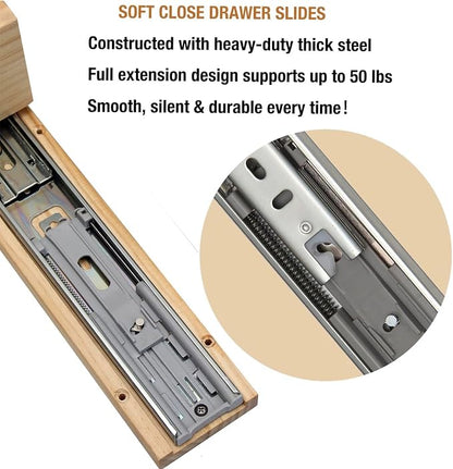 Kitchen Cabinet Organizer, Wood Pull Out Drawer, W12''×D10''×H3'' | Fully - Image 5