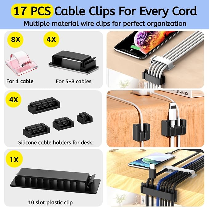 Cable Box - Cable Management Kit, Medium Cord Hider Box to Conceal Power Strip - Image 6
