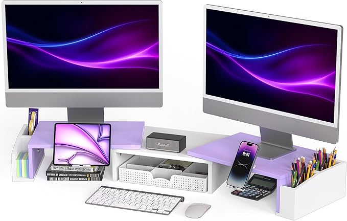 Simple Houseware Desk Dual Monitor Stand Riser by SimpleHouseware