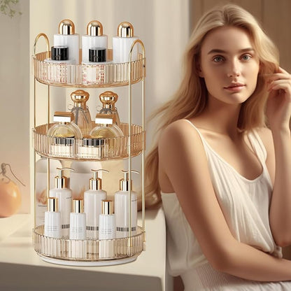 360° Rotating Makeup Organizer for Vanity - Image 5