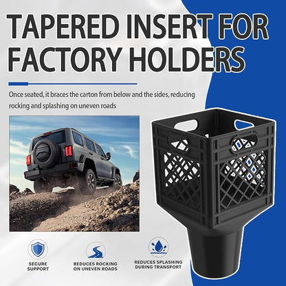 Car Cup Holder Expander for Half-Gallon Juice & Milk, Classic Milk Crate Cup - Image 7