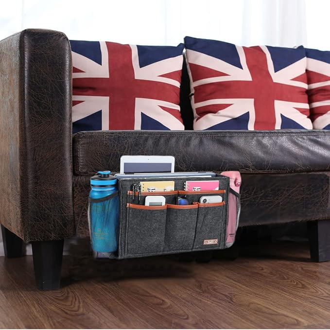 Bedside Caddy, Large Size Bedside Storage Organizer Bedside Organizer Caddy - Image 7