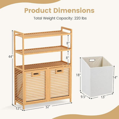 Giantex Double Tilt Out Laundry Hamper - Image 6