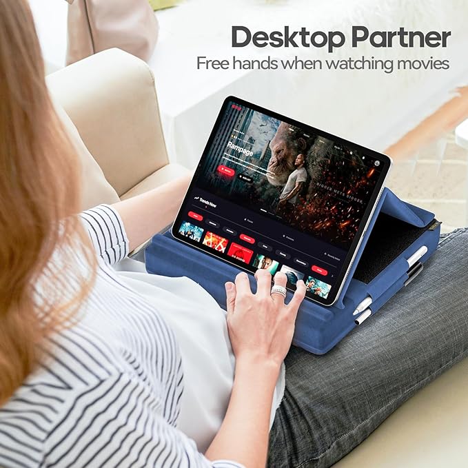 KDD Tablet Pillow Stand, Bed and Desk, Foldable Soft Pad Dock - Image 2