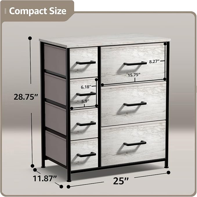 Sorbus Dresser with 7 Faux Wood Drawers - Image 3