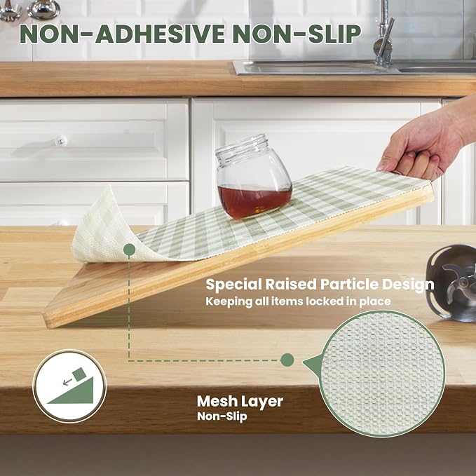 Drawer Liner and Shelf Liner for Kitchen Cabinet Liner Non-Adhesive Non-Slip - Image 3
