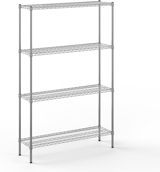 14" Deep x 48" Wide x 74" Height Wire Shelving Kit | 4-Tier | NSF Commercial by Regal+Altair