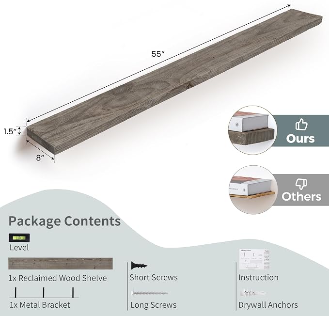 Solid Wood Floating Shelves - Image 3