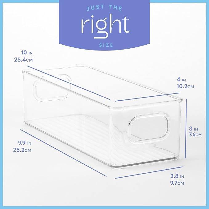 primebox Plastic Food Storage 4 Pack Clear Container Bin - Image 3
