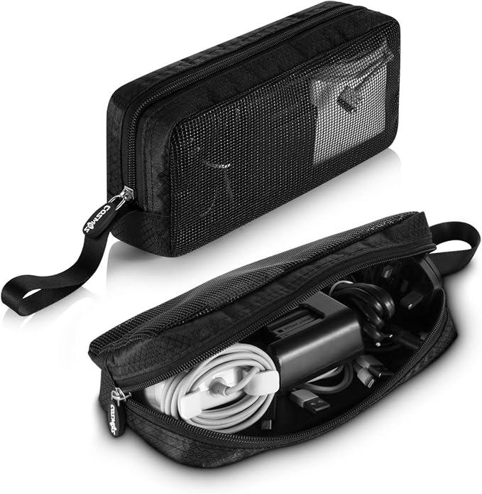 CM Travel Cable Organizer Case Portable Computer Accessories Zipper Mesh Pouch - Image 2