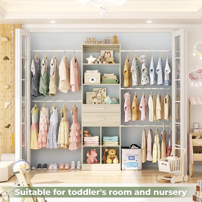 Besiost Closet System, 4-8 FT Closet Organizer Tower - Image 8