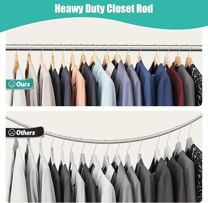 Closet Rod, 16 to 75 Inch Closet Rods Heavy Duty Adjustable Clothes Rods - Image 2