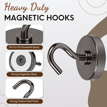 Neosmuk Magnetic Hooks, Heavy Duty 85lb+ Strong Magnet Hook - Image 5