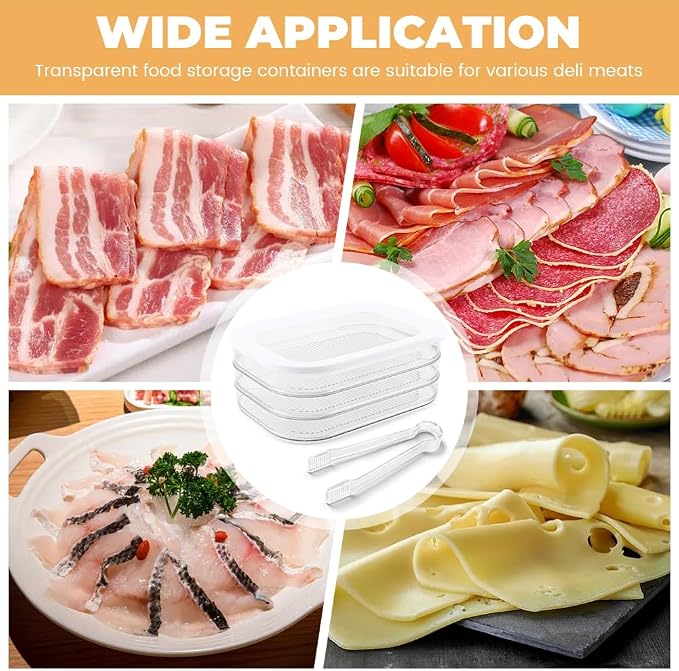 Deli Meat Container for Fridge, 3-Tier Stackable Clear Cold Cuts Storage - Image 9
