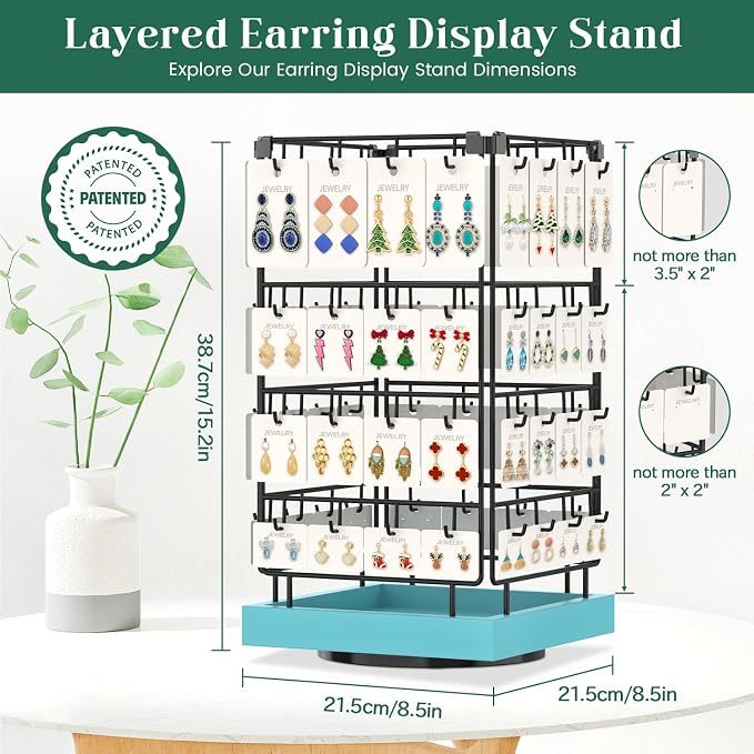 EsLuker.ly Rotating Earring Display Holder Stand - Image 5