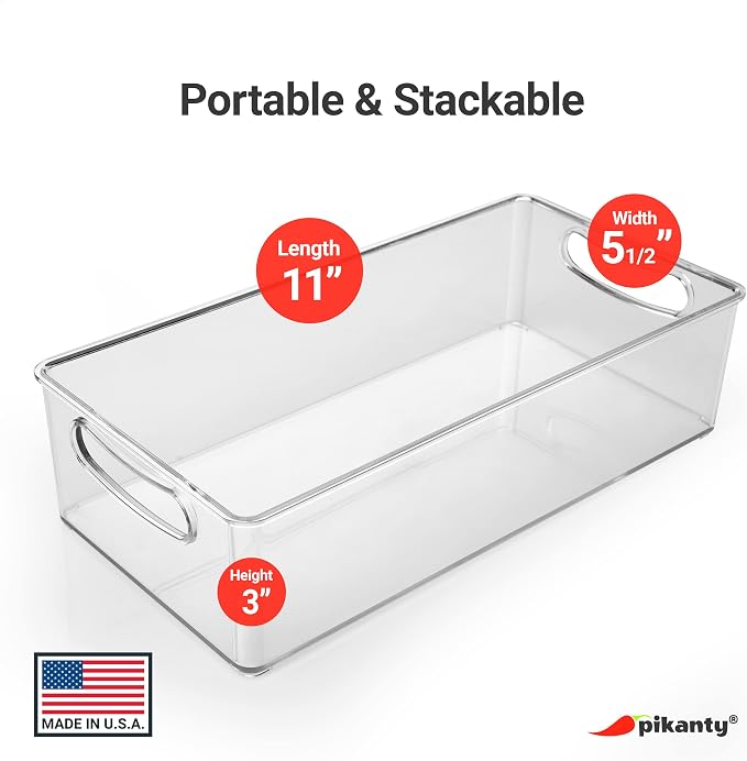Pikanty Clear Refrigerator Organizer Bin - Image 2