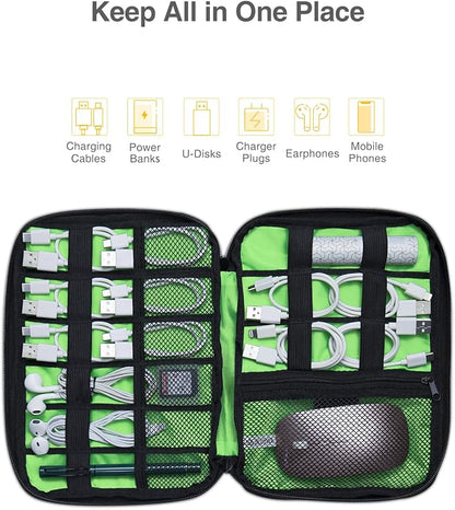 Luxtude Travel Cable Organizer Bag, Flat Cord Organizer Bag, Portable - Image 4