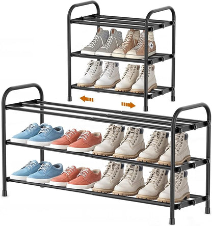 INSMART 3-Tier Expandable Shoe Rack, Stackable and Adjustable Shoes Organizer by makeyourlifeclean