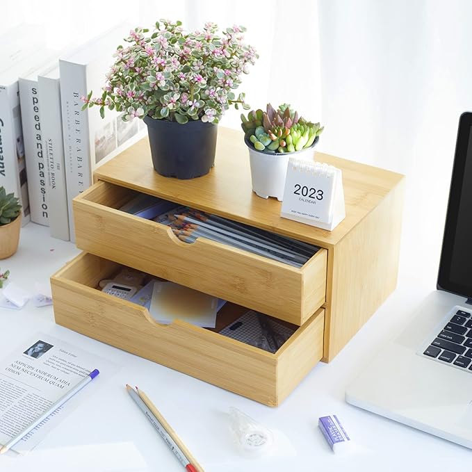 Charmewooden Bamboo Desk Organizer - Image 2