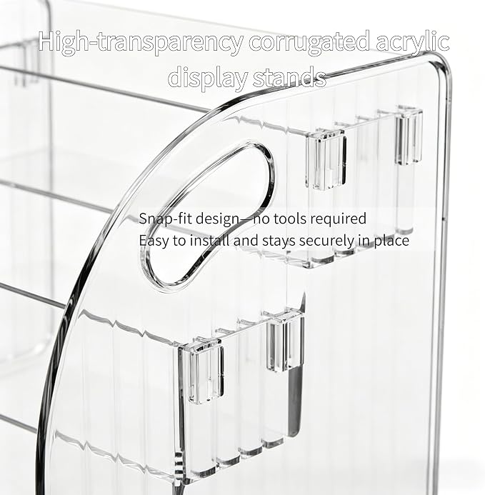 3-Tier Wide Acrylic Display Stand Transparent Acrylic Display Shelf Organizer - Image 6