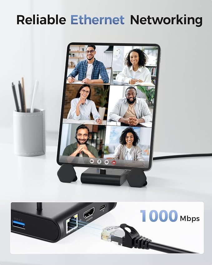 Cable Matters 5-in-1 iPhone 16/15 USB C Hub, 4K@60Hz HDMI | iPad Docking Stand - Image 5
