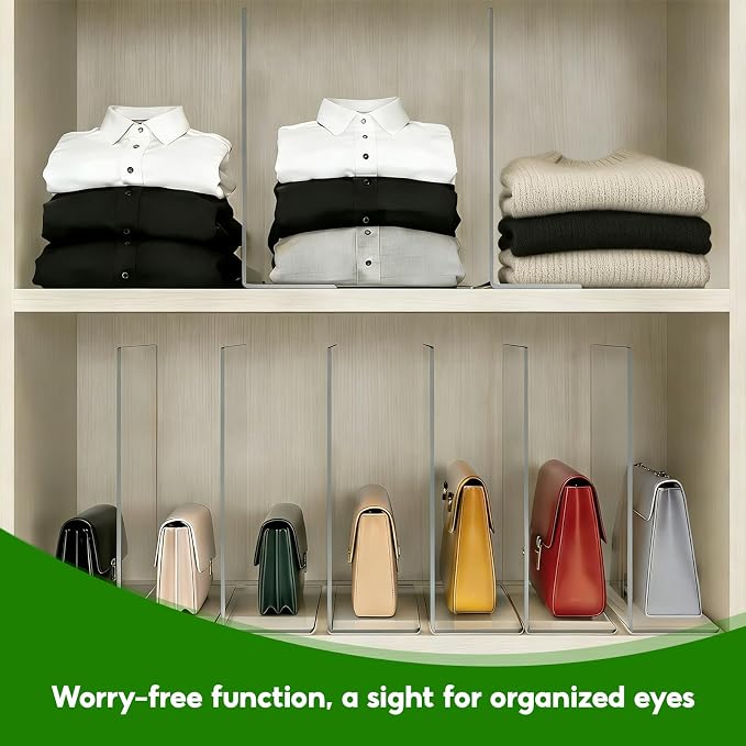 Thickened Closet Shelf Dividers Closet Shelf Organizers and Storage Acrylic - Image 5