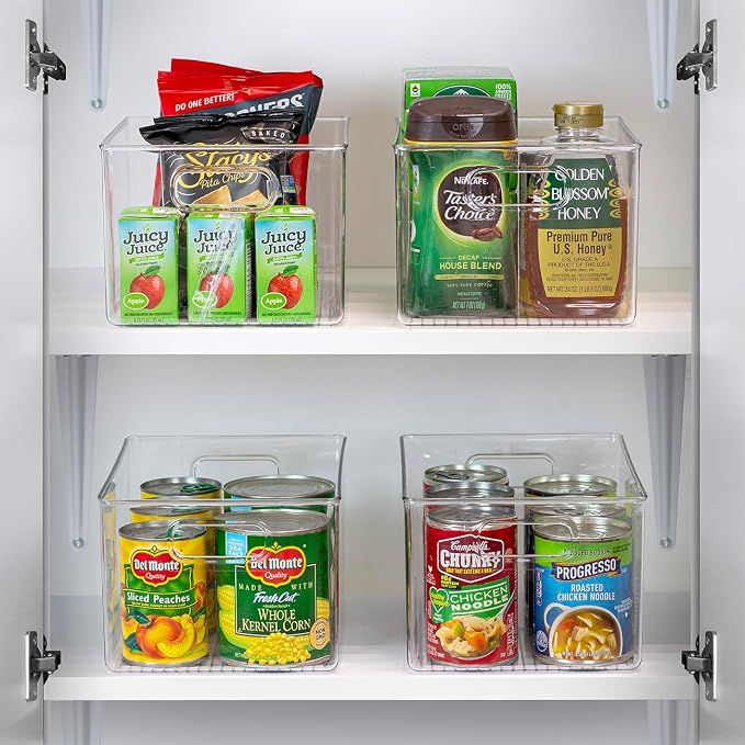 Sorbus Large Clear Plastic Storage Bins - Image 5